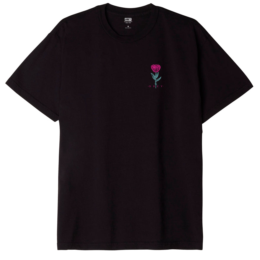 OBEY BARBWIRE FLOWER CLASSIC TEE black