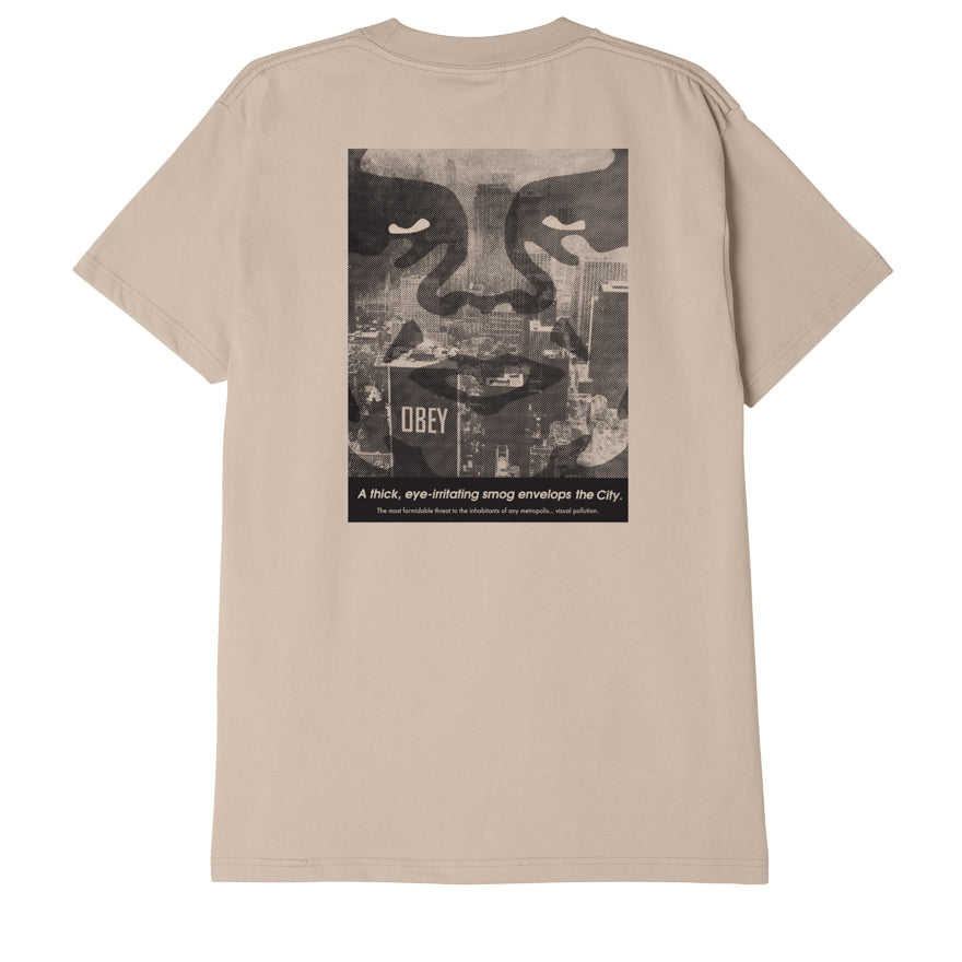 OBEY NYC SMOG CLASSIC TEE sand