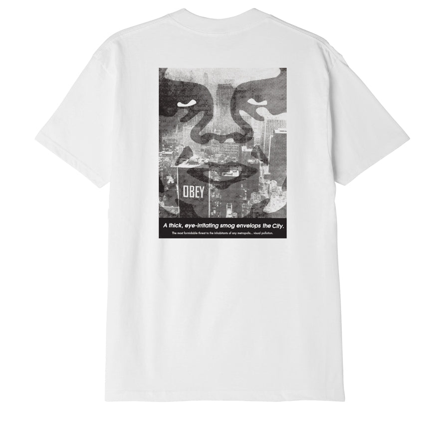 OBEY NYC SMOG CLASSIC TEE white