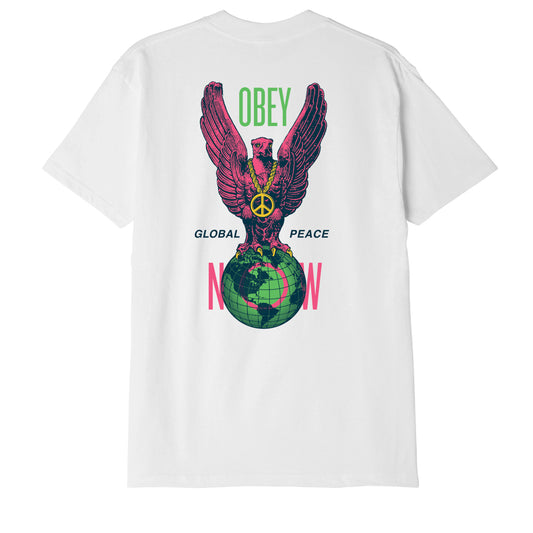 OBEY PEACE EAGLE CLASSIC TEE white