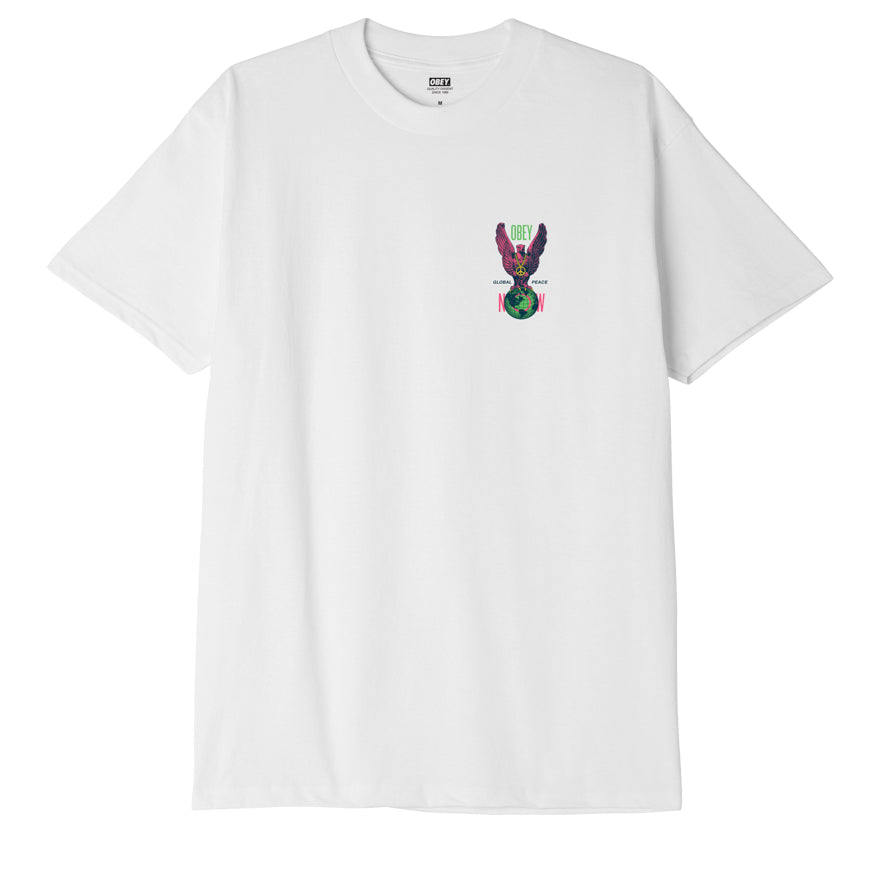 OBEY PEACE EAGLE CLASSIC TEE white