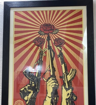 GUNS AND ROSES by Shepard Fairey