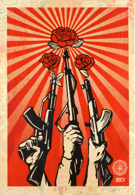 Shepard Fairey guns and roses