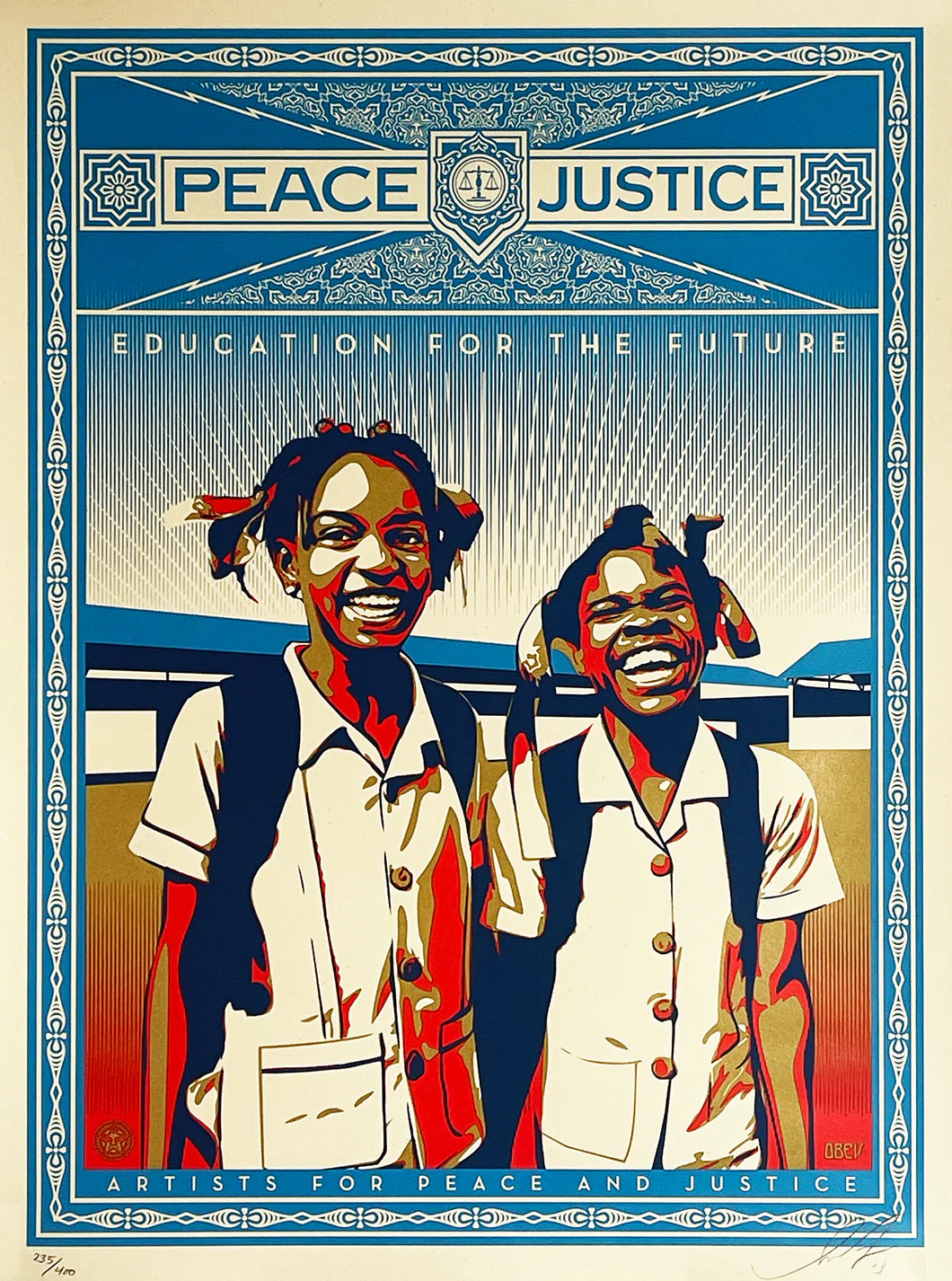 PEACE AND JUSTICE HAITI by Shepard Fairey