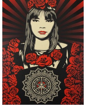 ROSE GIRL by Shepard Fairey