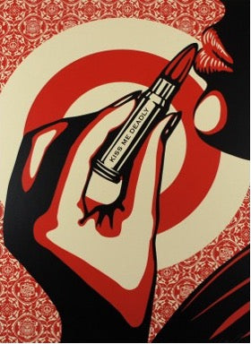 KISS ME DEADLY (PATTERN) by Shepard Fairey