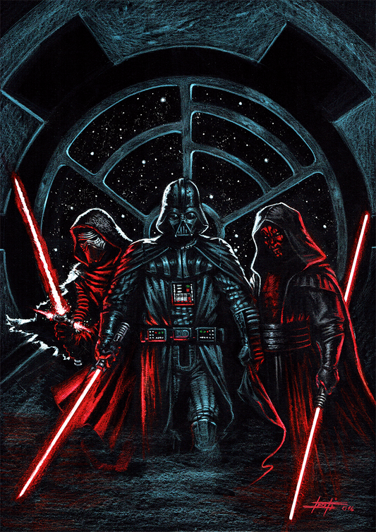 STAMPA ARTISTICA "TRIO DARK SIDE" BY LUCA STRATI