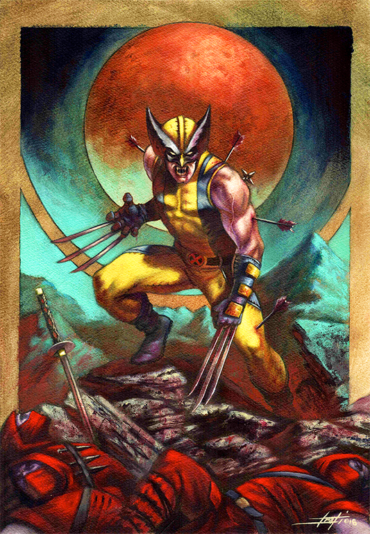 STAMPA ARTISTICA "WOLVERINE" BY LUCA STRATI